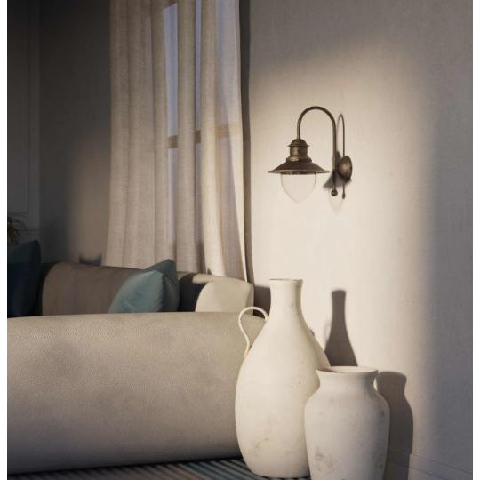 vintage nagy rez hampton style fali lampa mediterran klasszikus rusztikus antikolt rez uvegburas hajolampa tengerparti hangulatu .jpg